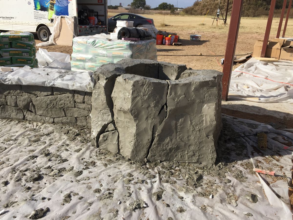 Custom Carved Concrete for Texas Curb N Borders in Houston, TX