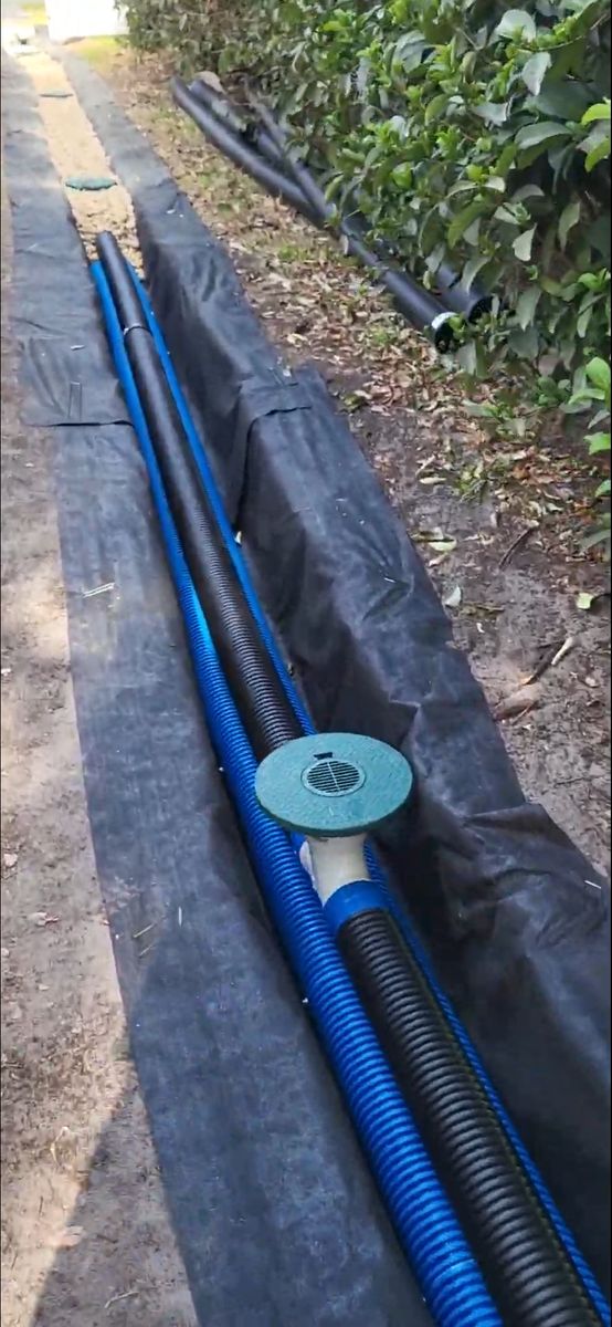 French Drain Installation for Sam's French Drains and Landscape in Orlando, Florida