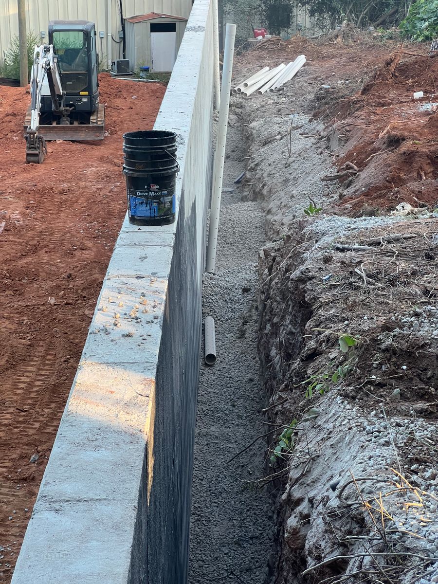 Foundation of concrete walls for Creative Remodeling & Plus in Lilburn, GA
