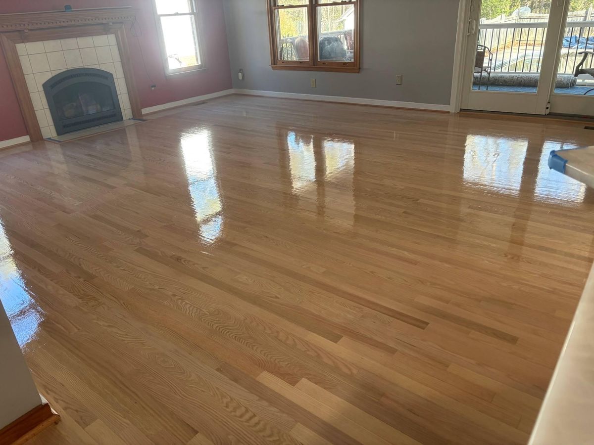 Refinishing hardwood flooring for Jason Tench Flooring LLC in Richmond, VA