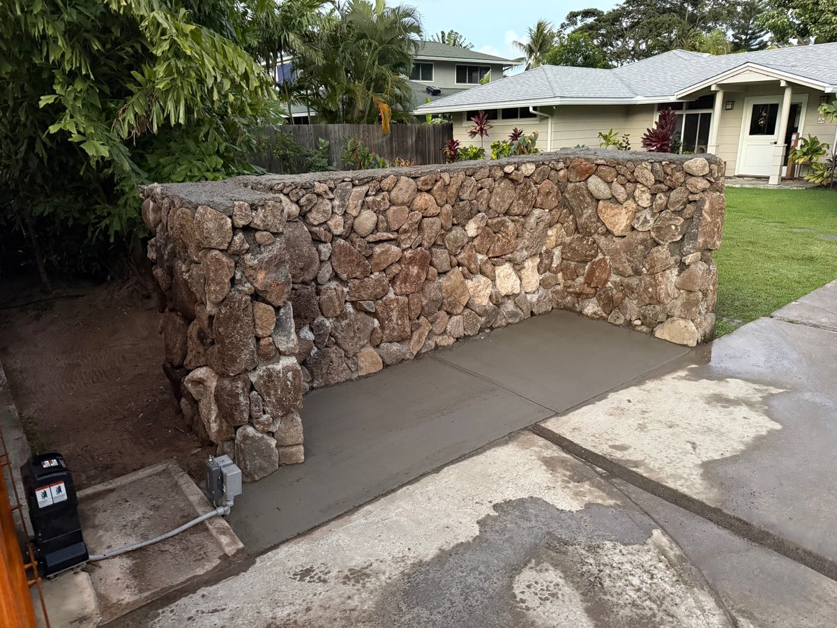 Concrete for Maka’s Akamai Masonry LLC in Kaneohe, HI
