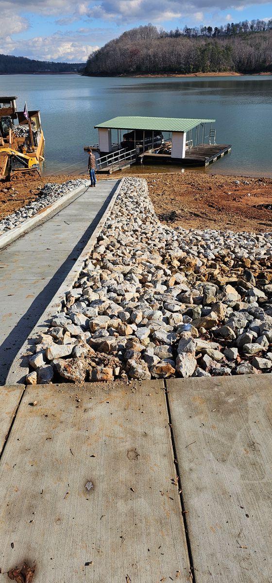 Shoreline Erosion Control for Restoration Shoreline Norris Lake Rip Rap in Norris Lake, TN