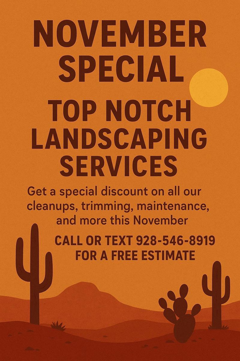 Hardscaping for Top Notch Landscape Services LLC in Mohave Valley, AZ