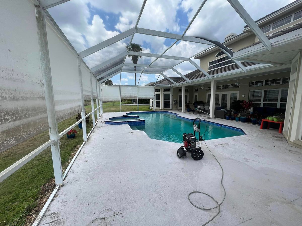 Pressure Washing for Armas Pool Screen Replaced Pressure Wash and Painting LLC in Clair Mel, FL