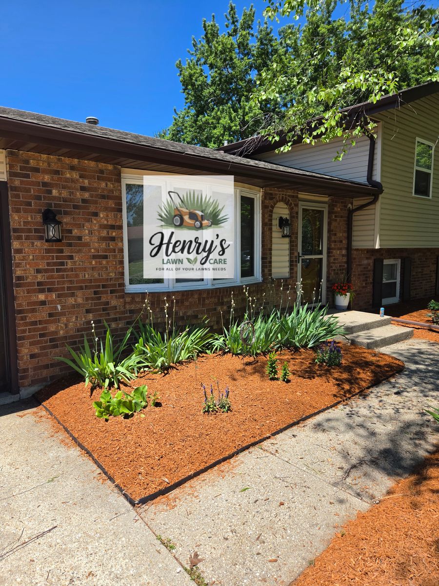 Mulch Installation for Henry's Lawn Care in Rockford, IL