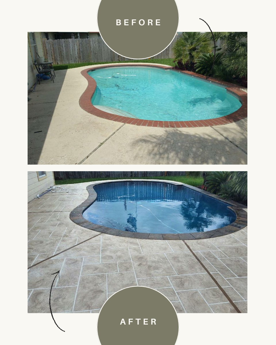 Concrete Resurfacing for Texas Curb N Borders in Houston, TX