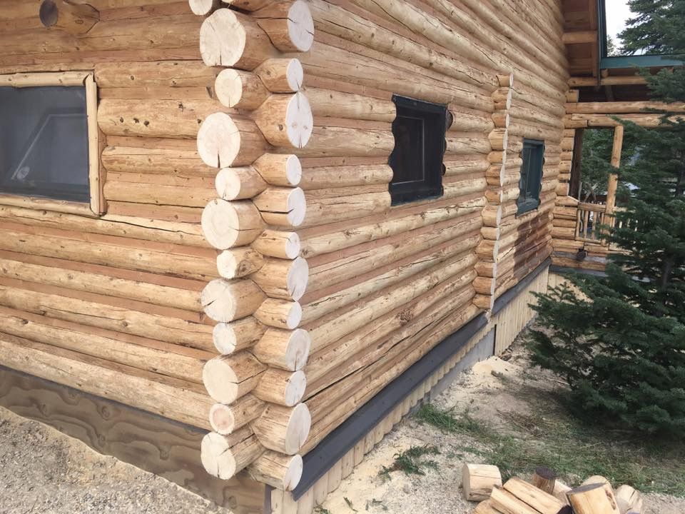 Media Blasting for Wild West Log home specialists in Corvallis, MT