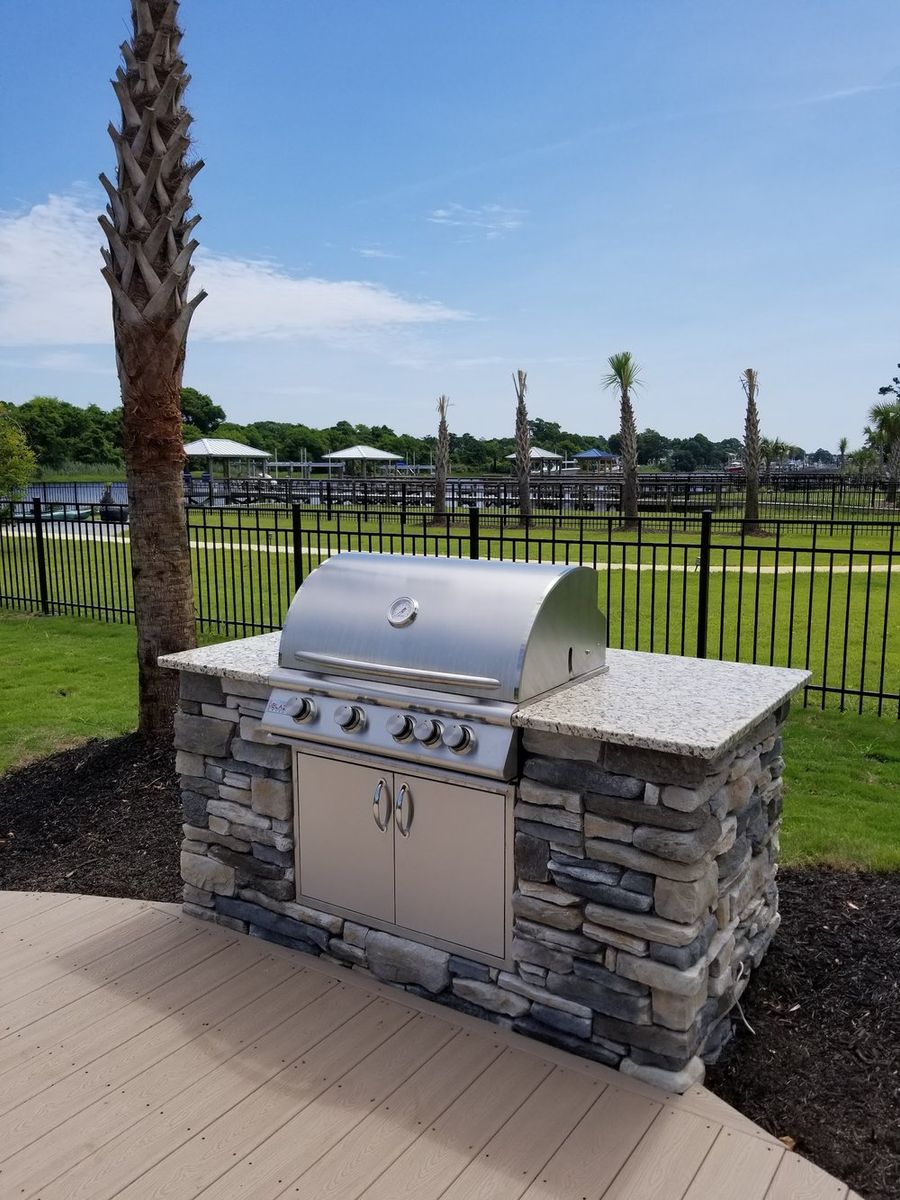 Grill Enclosure Install for Bianchi Construction Company Inc in Southport, NC