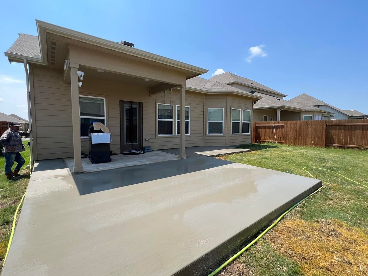 Patio Design & Installation for AJ’s Concrete in Hutto, TX