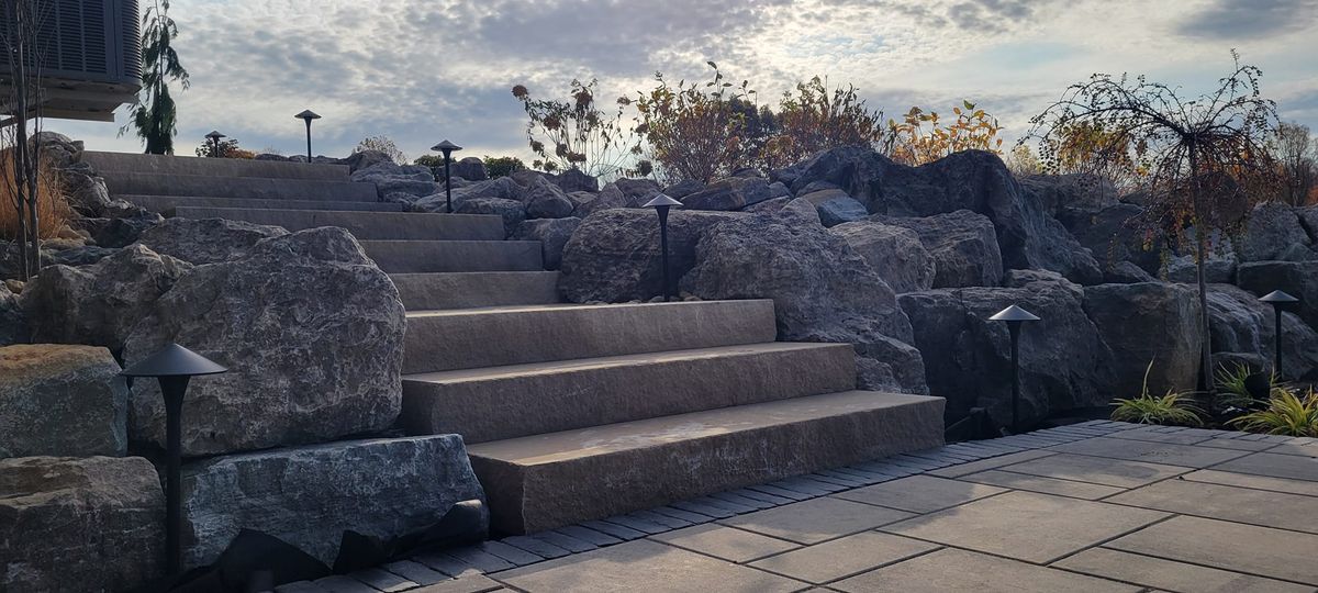 Natural Stone Hardscape for Admiring Landscapes in Lancaster, OH
