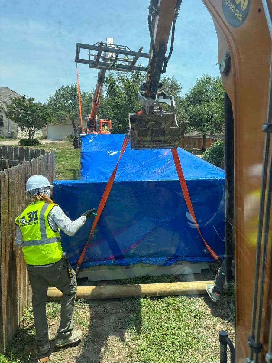 Excavation for 311 Construction, LLC in Jarrell, TX