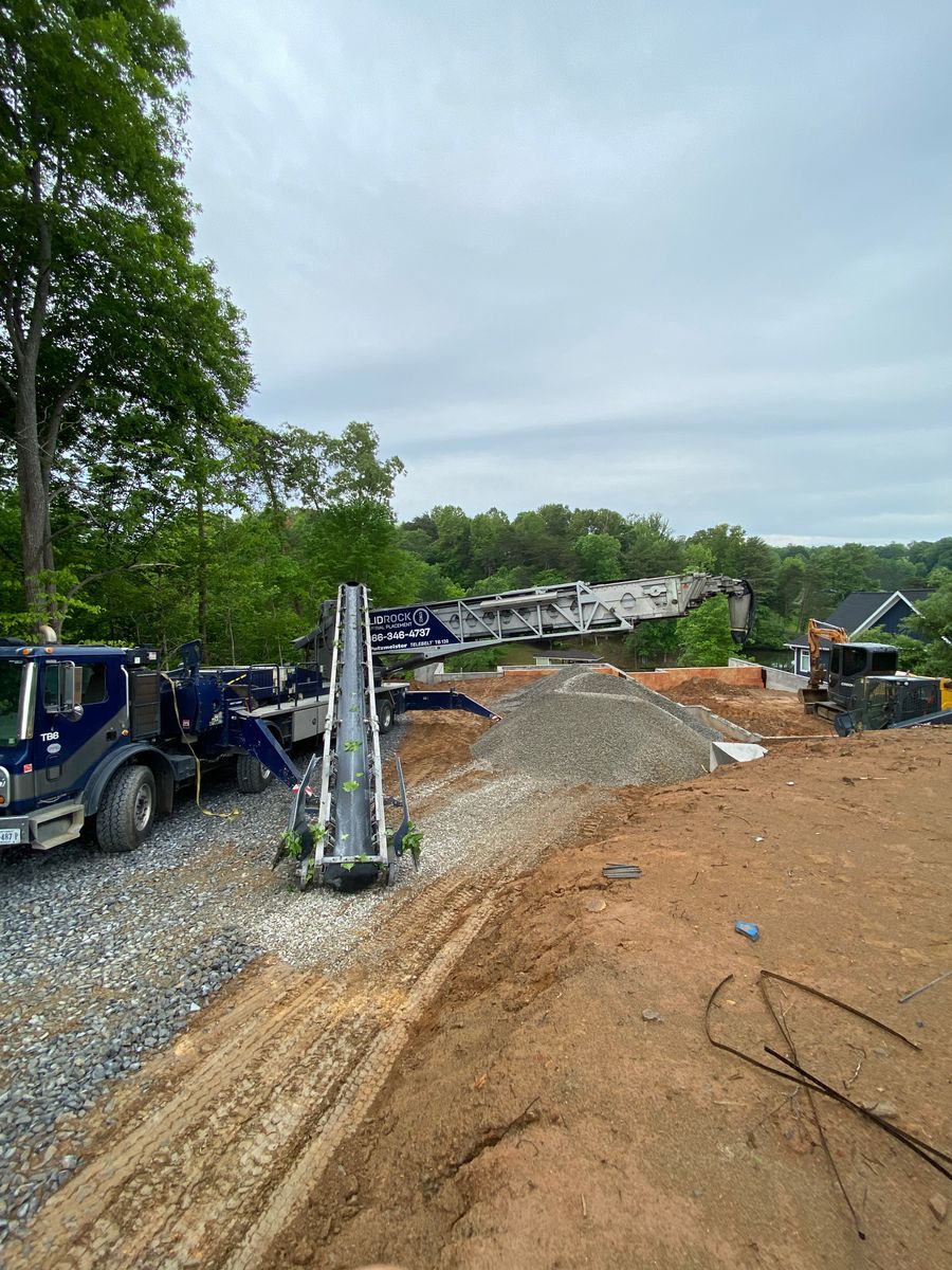 Foundation Backfilling for Lanier Excavating LLC in Bedford County, VA