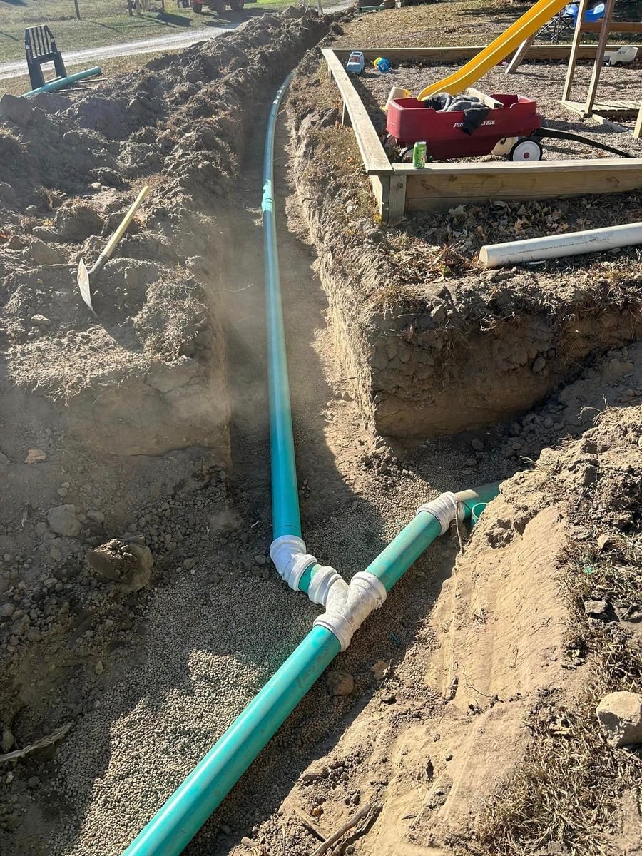 Sewer & Water Lines for Mike Wilcoxson Excavating & Well Drilling in Pierceton,  IN