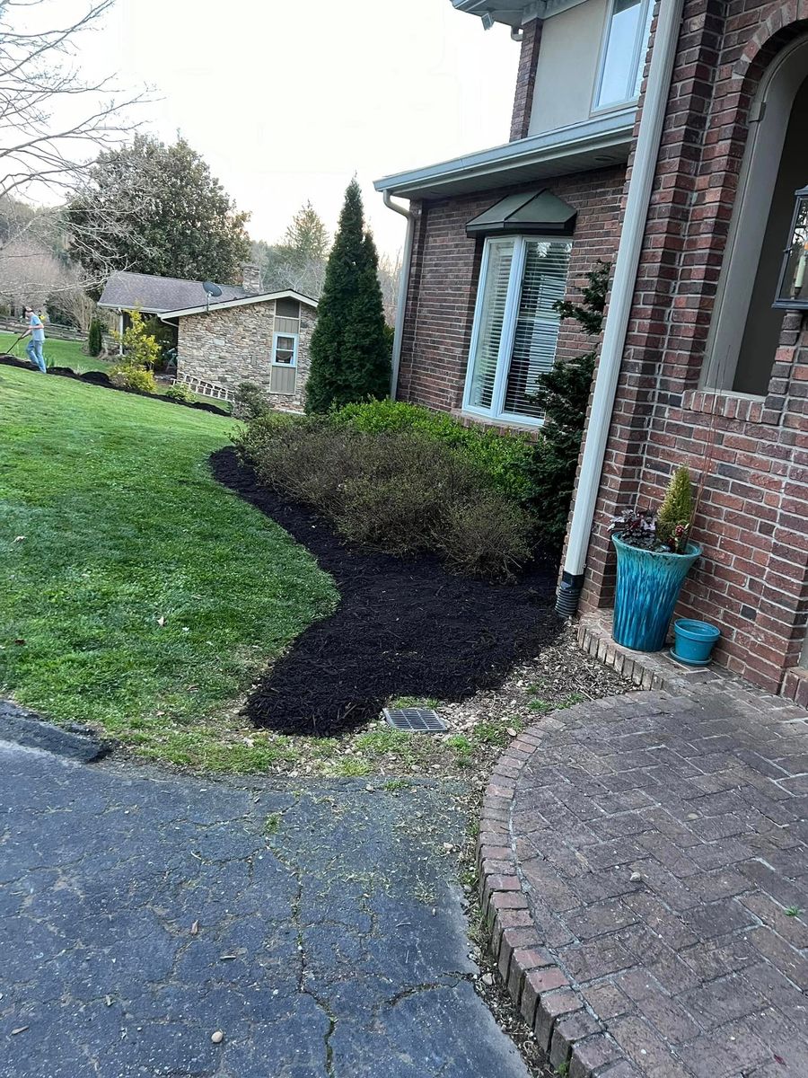 Mulch Installation for SkyLimit LawnCare in Asheville, NC