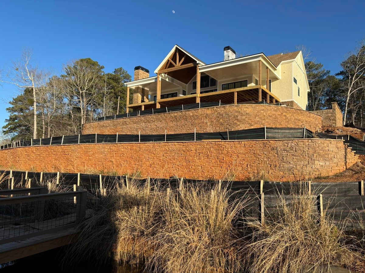 Segmental Retaining Walls for Lawn Pro Landscape in Milledgeville, GA