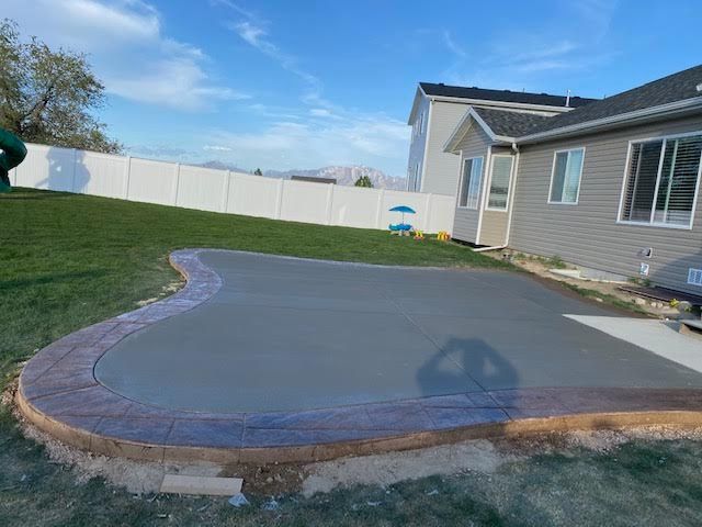 Back Patio/Stamped Color for Solano's Construction in Salt Lake City, UT