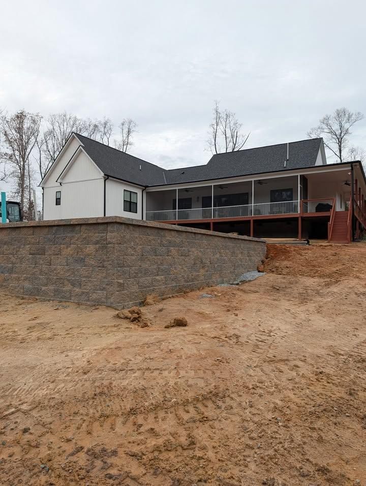 Retaining Wall Construction for Cody’s Lawn & Landscape in Greer, SC