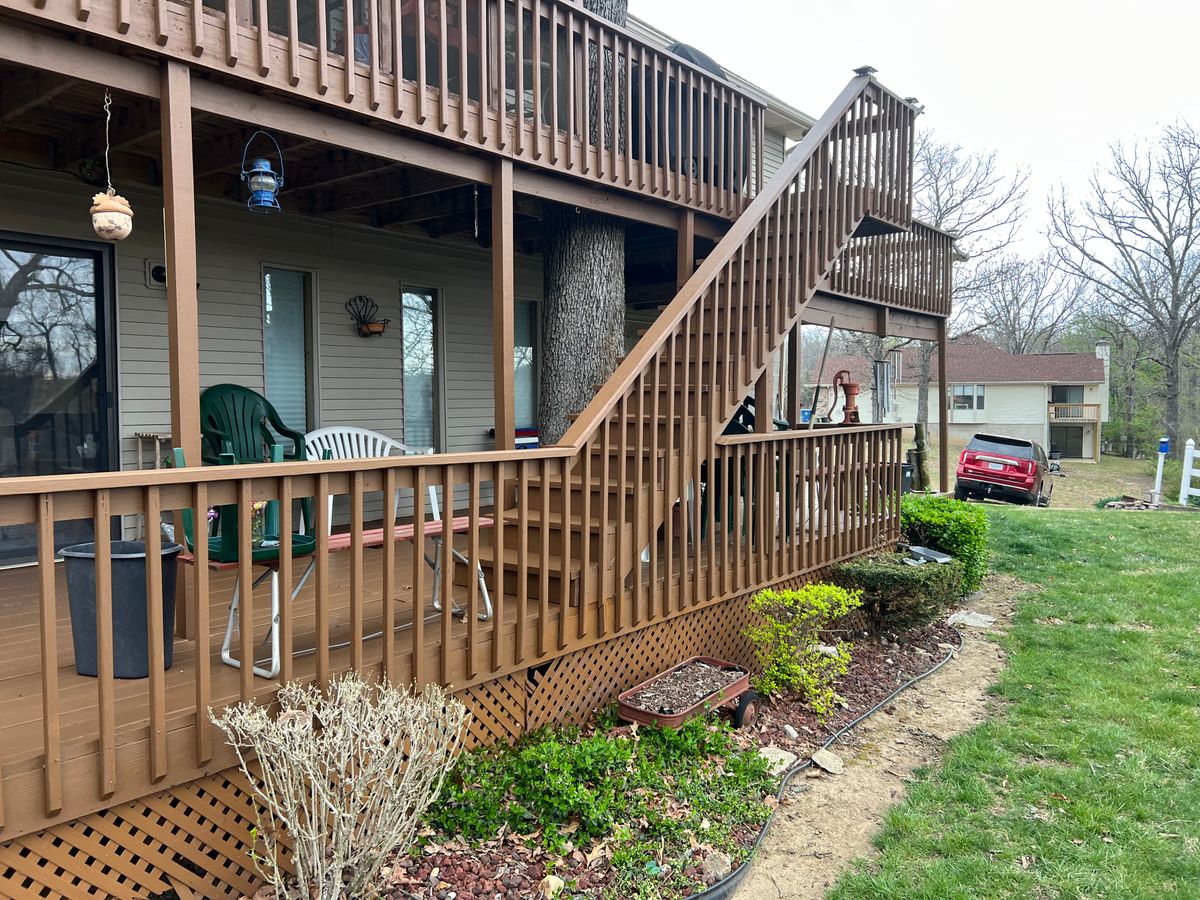 Deck Staining for Mike's Custom Painting in Kissee Mills, MO