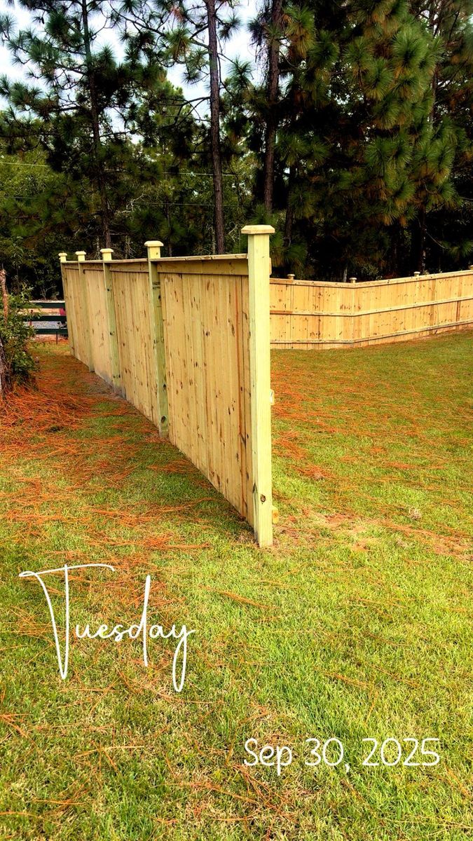Fence Installation for JB Nealy Fence in Elgin, SC