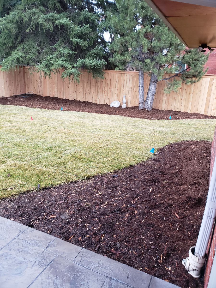 Mulch Installation for JS Landscaping Colorado in Denver, CO