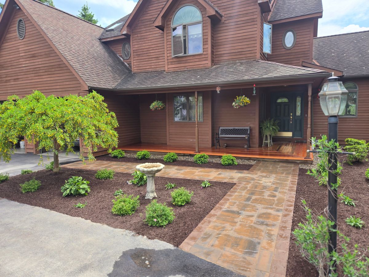 Walkway Construction for Fancher's Lawns & Landscaping LLC in Schoharie County, NY