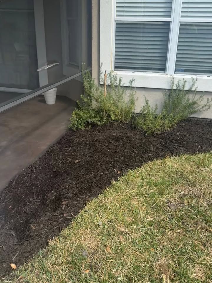 Mulch Installation for Whole 9 Yards Services LLC in Green Cove Springs, FL