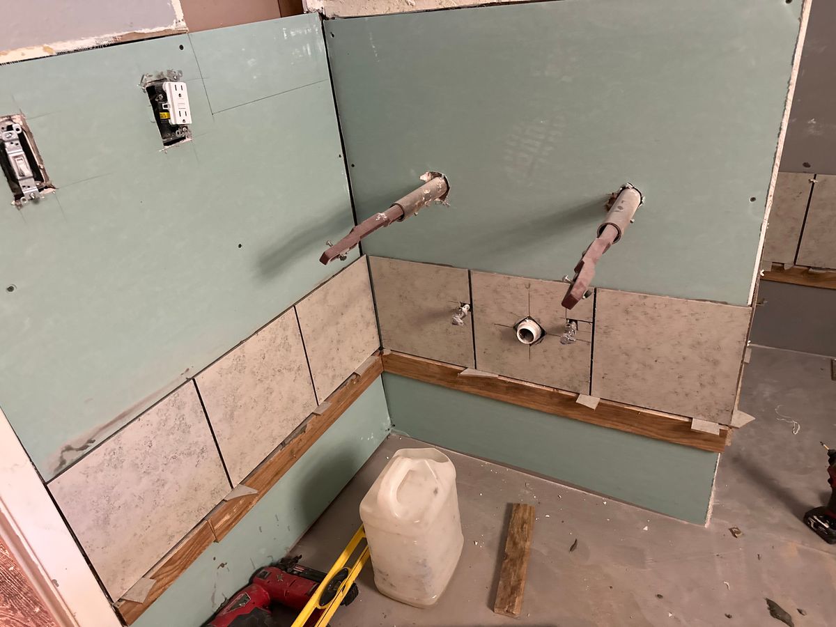 Bathroom Renovation for Jones Construction & Flooring in Bogata, TX