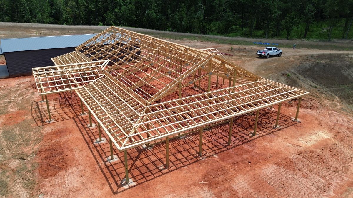 Pole Barn Construction for A Carpenter's Son in Williamson, GA