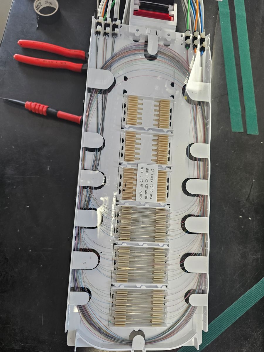 Fiber Optic Splicing for White Sands Communications & Electric in Rigby, ID