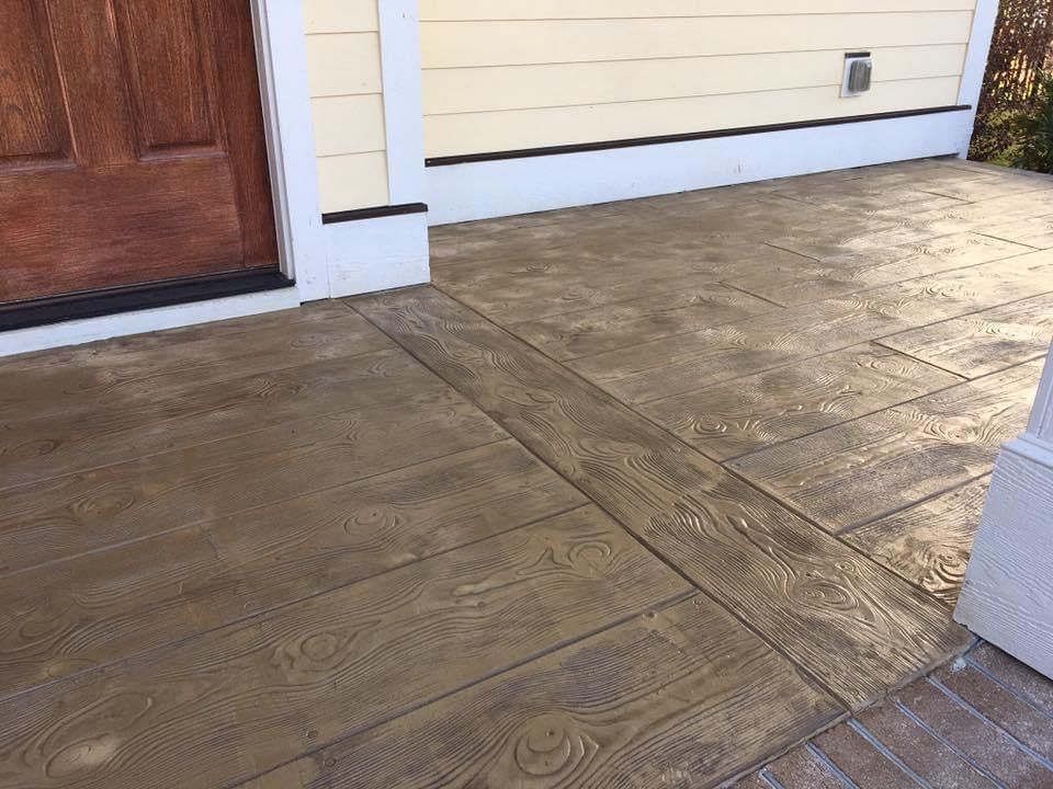 Stamped Concrete for Rock Solid Custom Concrete in Wilmington, NC