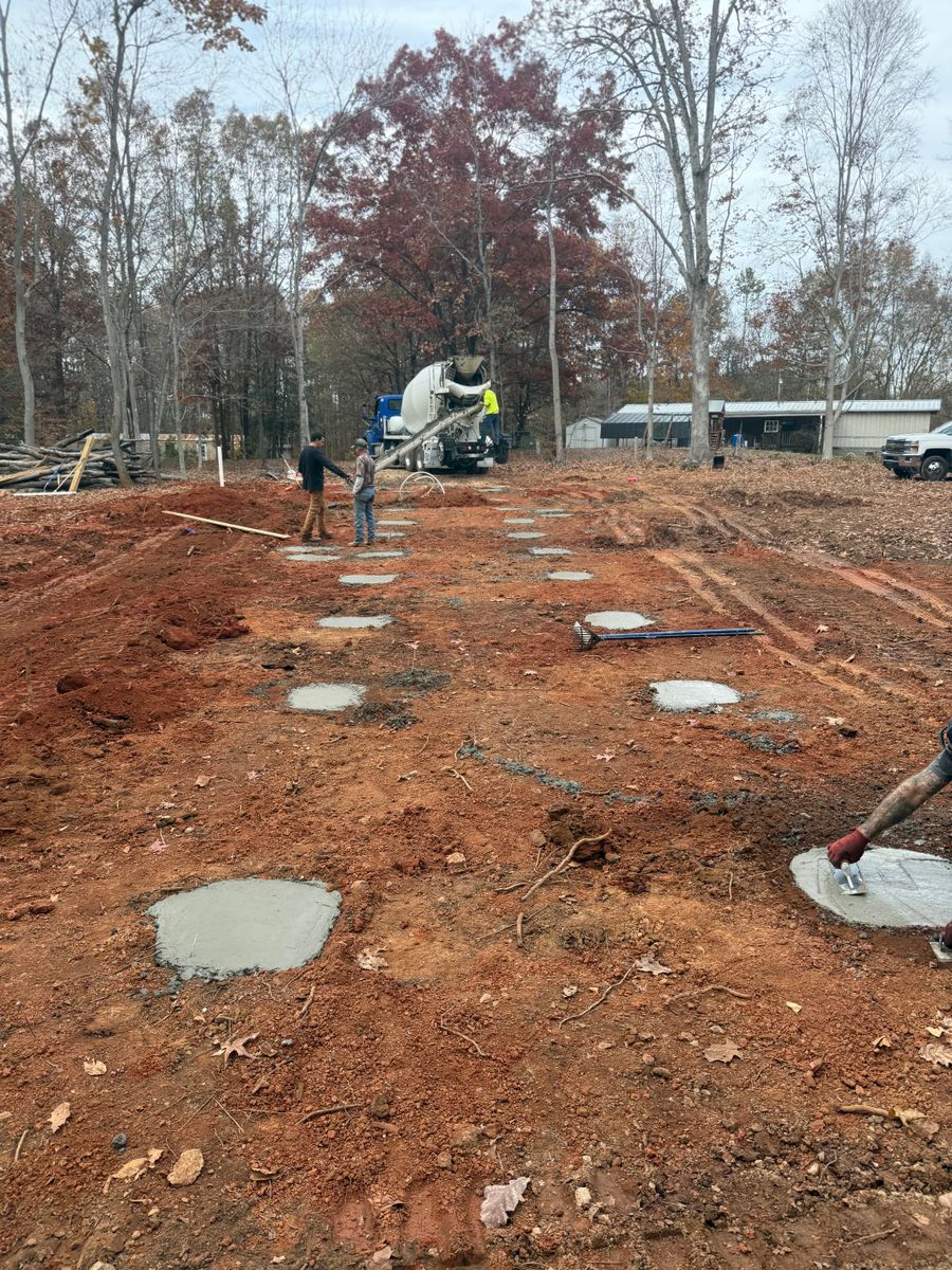 Foundation Digging for CST Dirt Solutions in Rowan, NC
