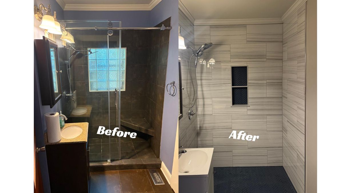 Shower Tiling for A-Otay Constructs in Lawrence County, TN