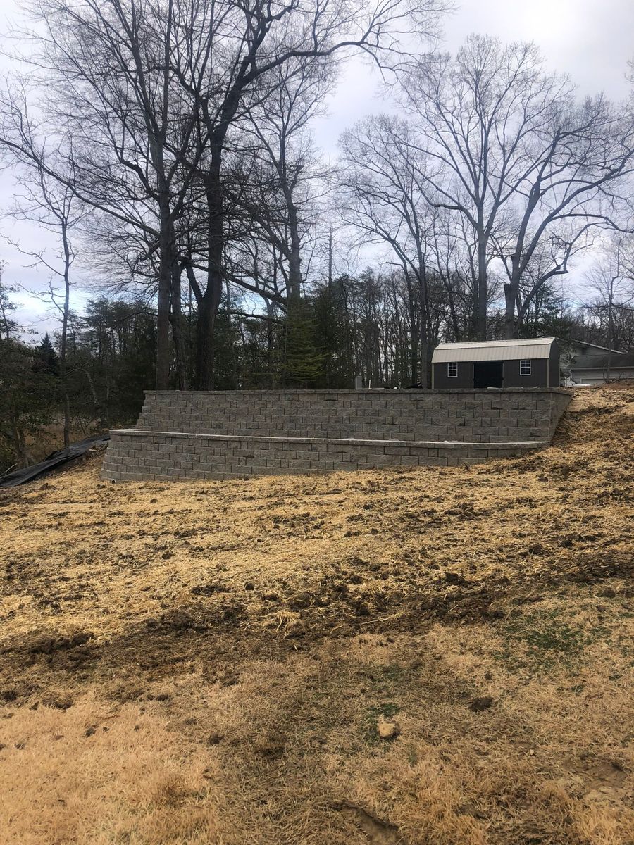 Retaining Wall Construction for Keyes Exteriors in Stafford, VA