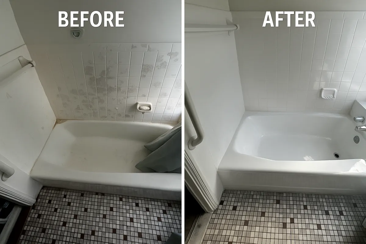 Tub & Tile Glaze for Keith’s Property Maintenance in York County, PA