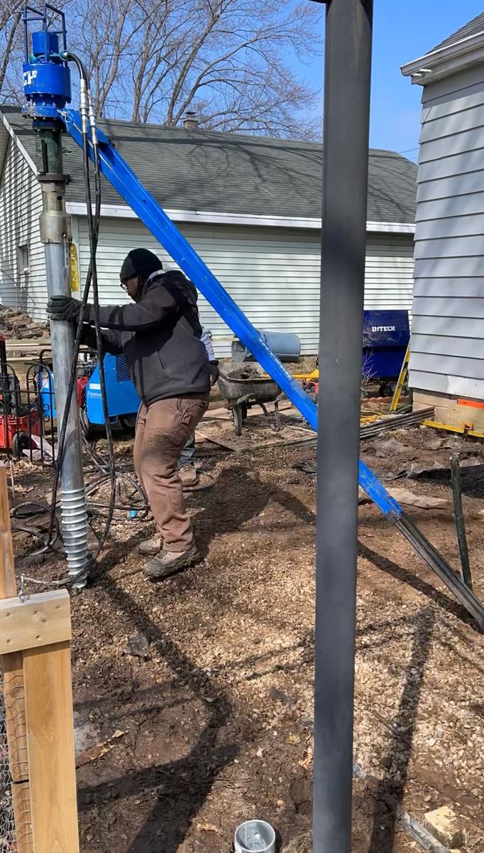 Grounds Screws and Helical Piers for Tru Frame Outdoor Structures in Menasha, WI