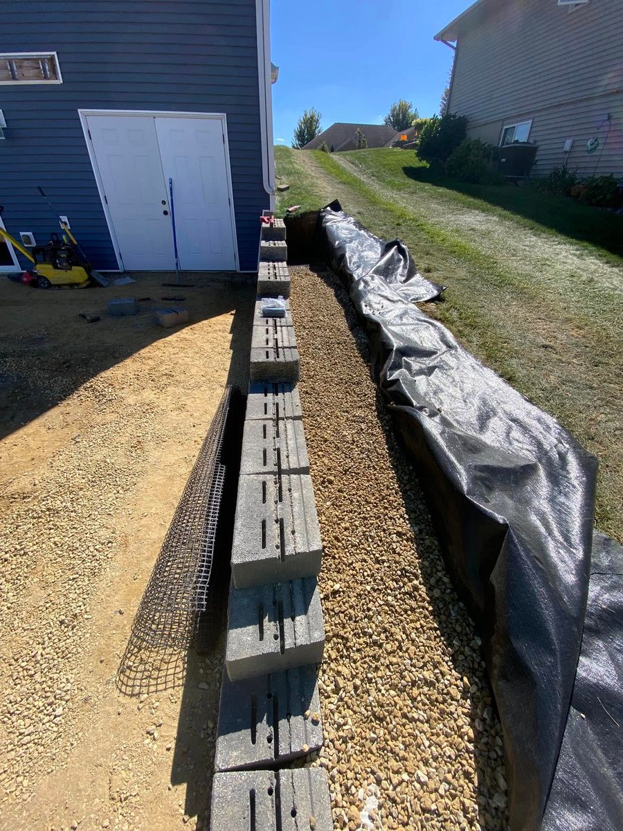 Retaining Walls for TDC Excavating in Dubuque, IA