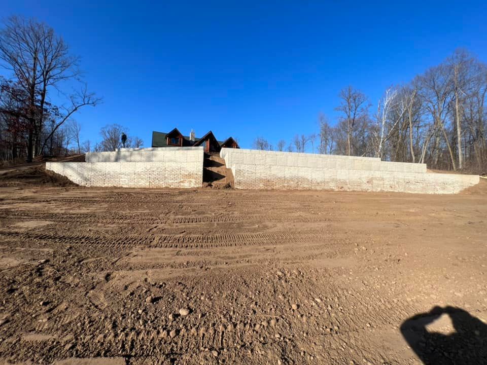 Retaining Wall Construction for Johnsons Custom Creations in Milaca, MN