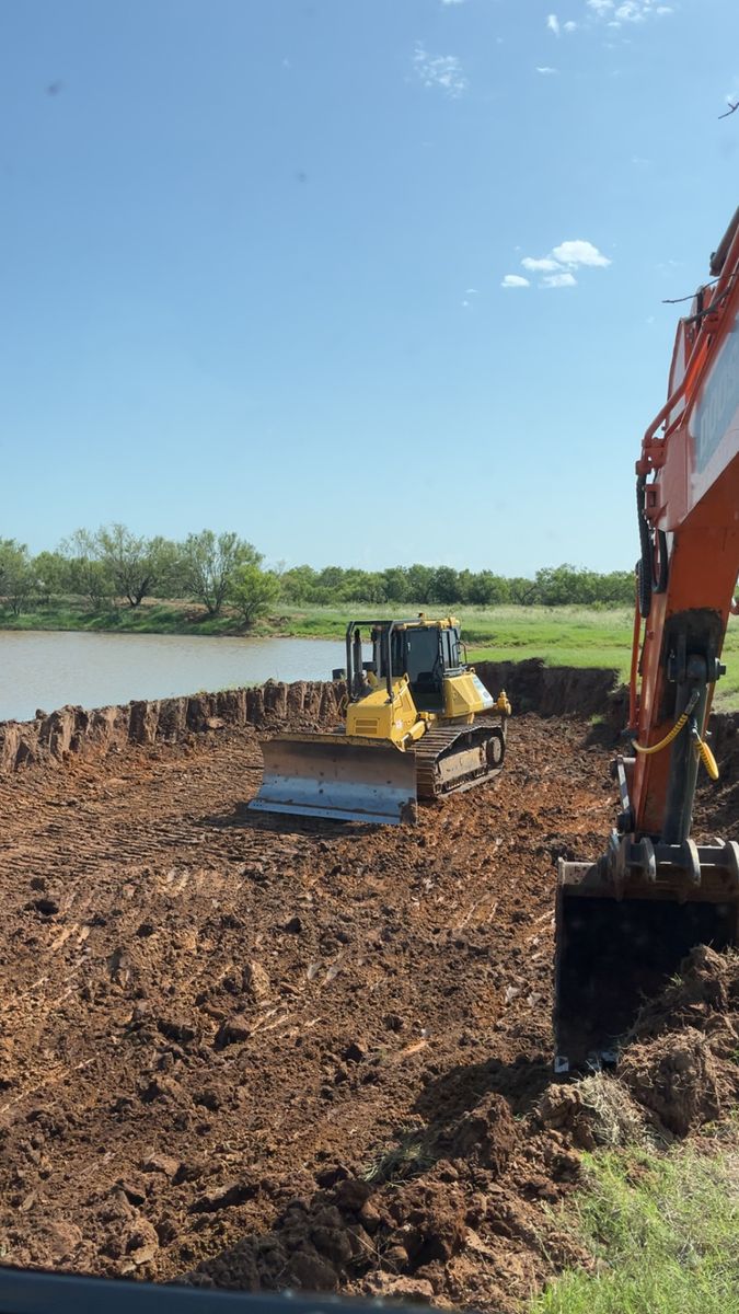 Excavation and site prep for South Prairie Construction in Graham, TX