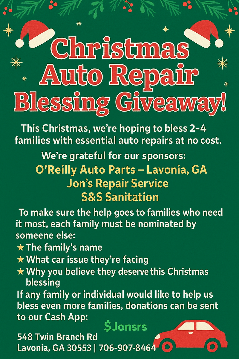 Car Engine Repair for Jon's Repair Service in Elberton, GA