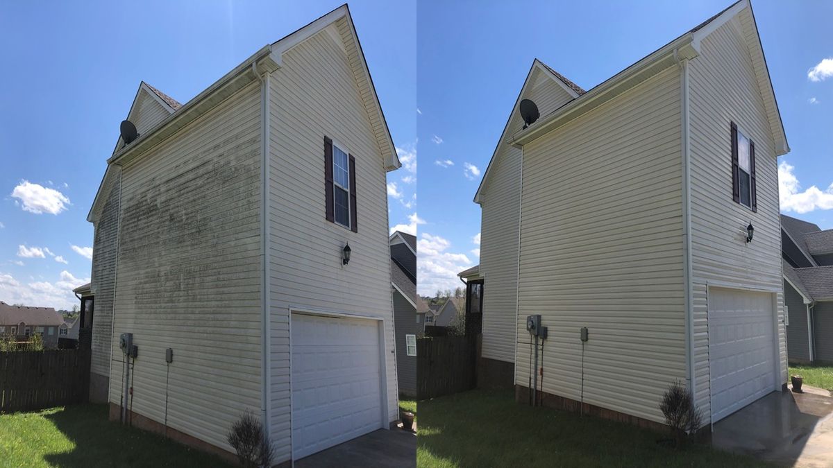 House and Roof Softwash for Oakland Power Washing in Clarksville, TN