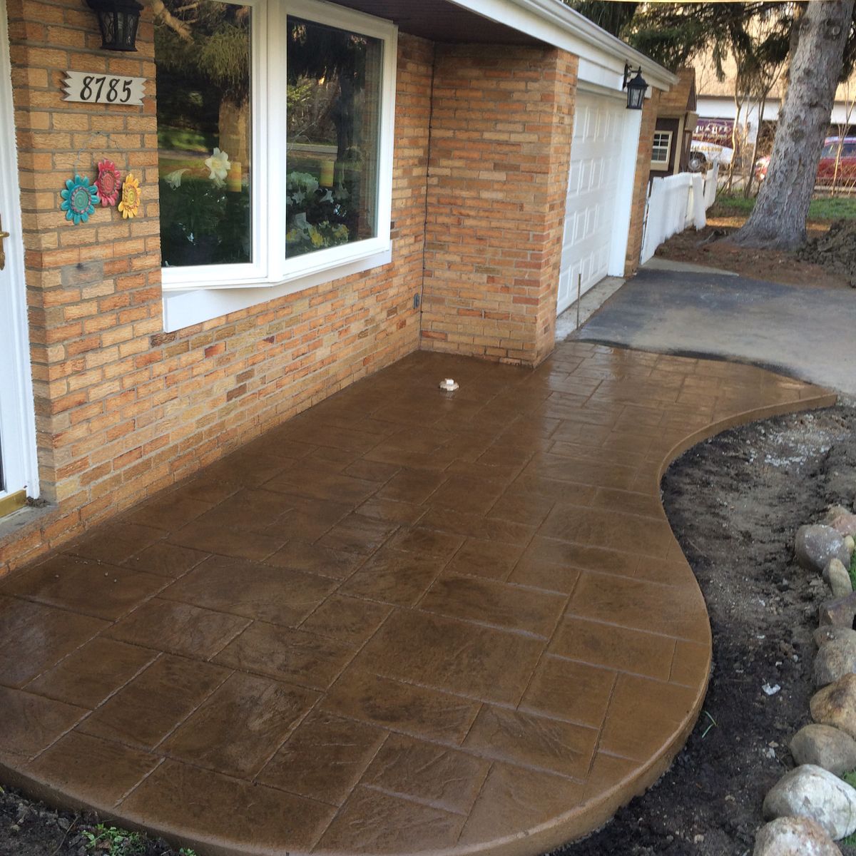 Stamped Concrete Installation for Lake Erie Companies in Grand River, OH