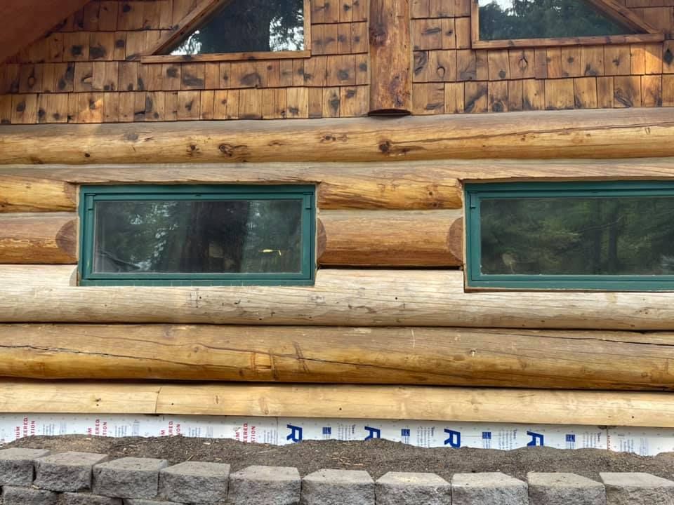 Log Home Chinking for True Blue Logworks LLC in Corvallis, MT