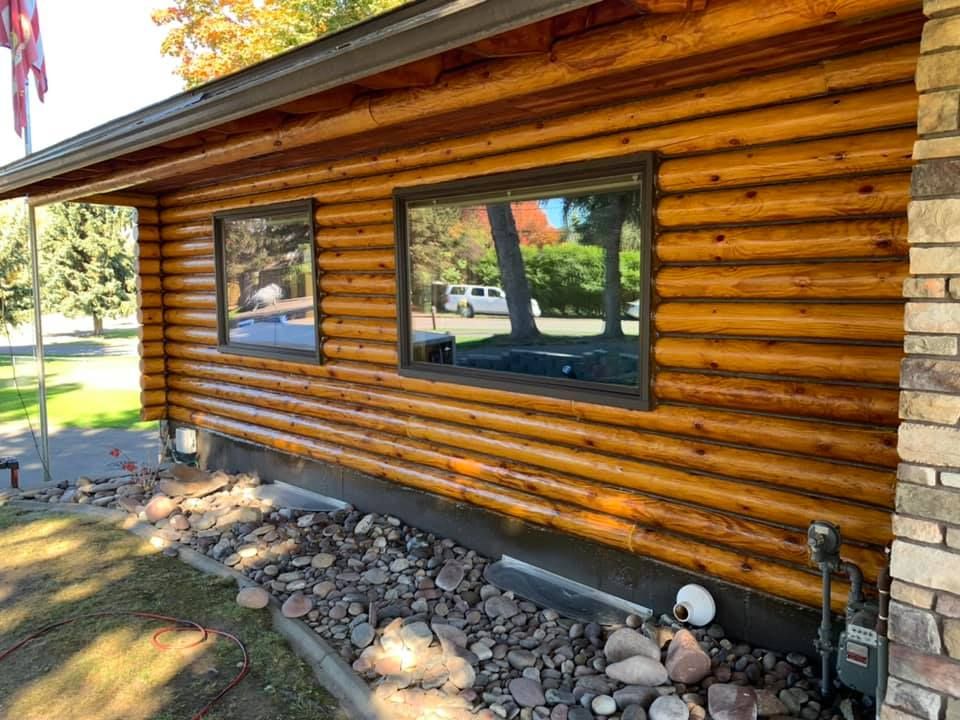 Staining for True Blue Logworks LLC in Corvallis, MT