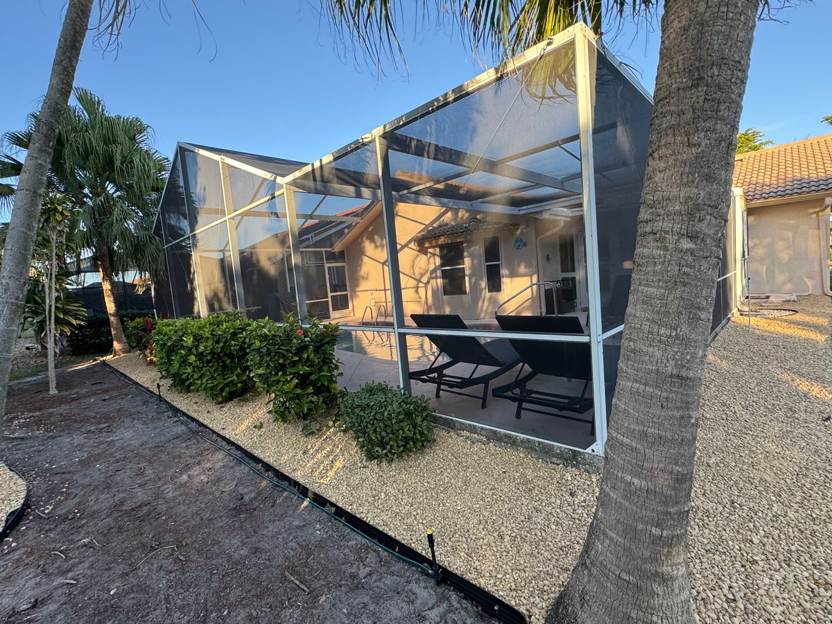 Mulch and rocks installation for BH Lawn and Landscape in Fort Myers, FL