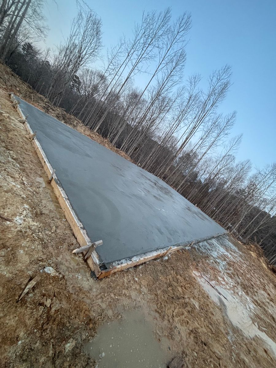 Concrete Slab Construction for Adams Reconstruction in Clayton, NC