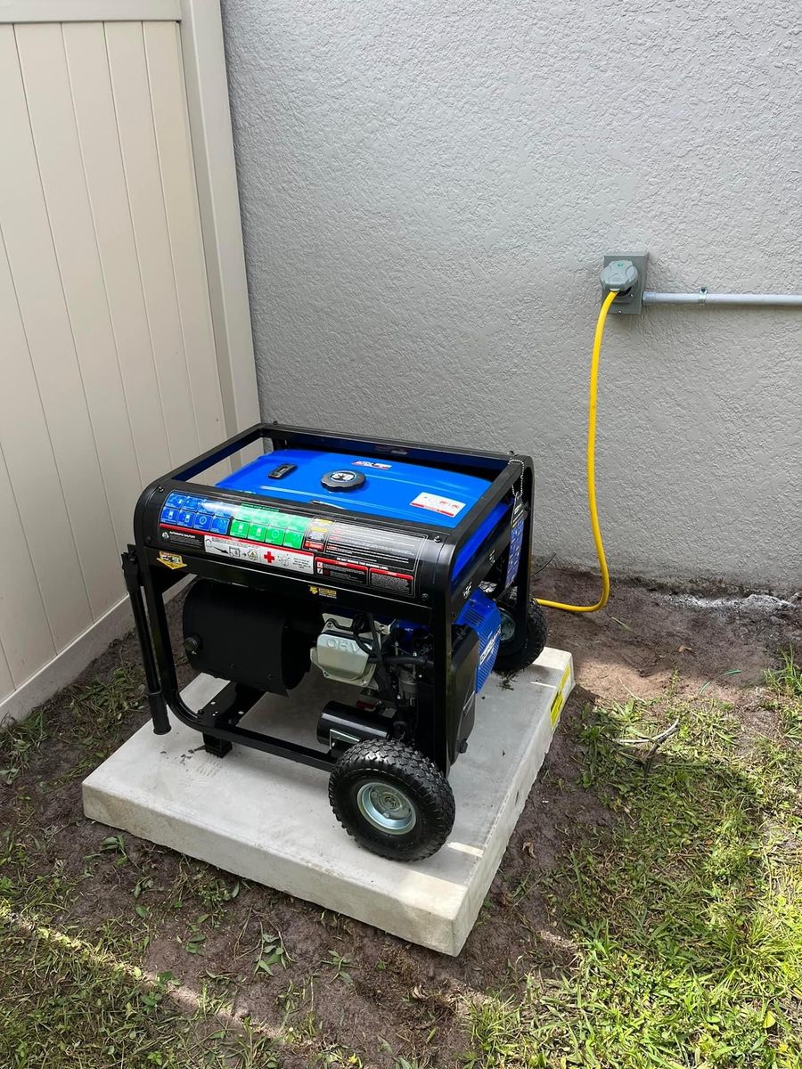 Generator Plugs and Interlock Safety Switch for Manny’s 407 Eléctric Inc in St. Cloud, FL