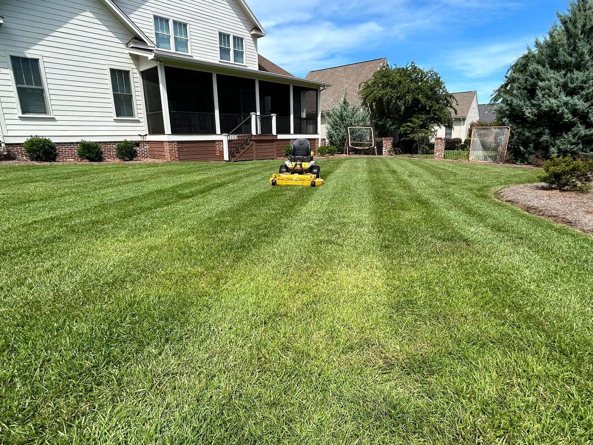 Mowing for Trophy Outdoor Solutions in Lexington, SC