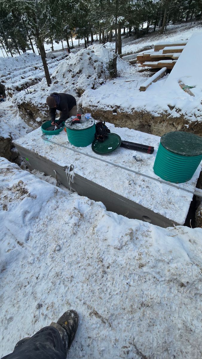 Septic System Installation for Bull Mountain Stoneworks & Excavation in Kalispell, MT