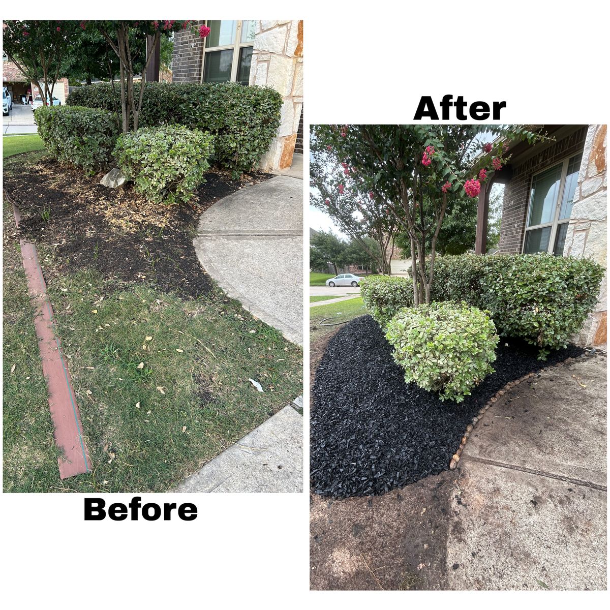 Mulch Installation for Faith LEC Services LLC in Houston, TX
