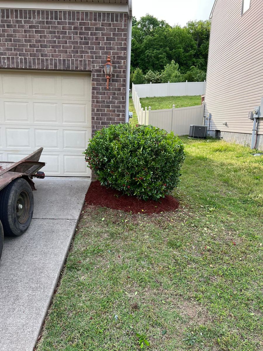 Mulch Installation for Grass Management in Nashville, TN